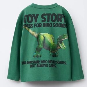 Zara Green Toy Story Long Sleeve Tee